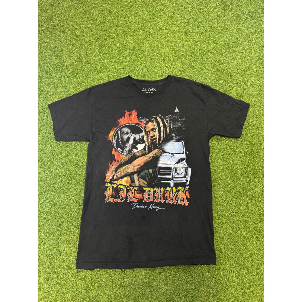 Lil Durk Durkio Krazy Graphic Rap Tee Black‎ Mens Size Medium Short Sleeve Shirt